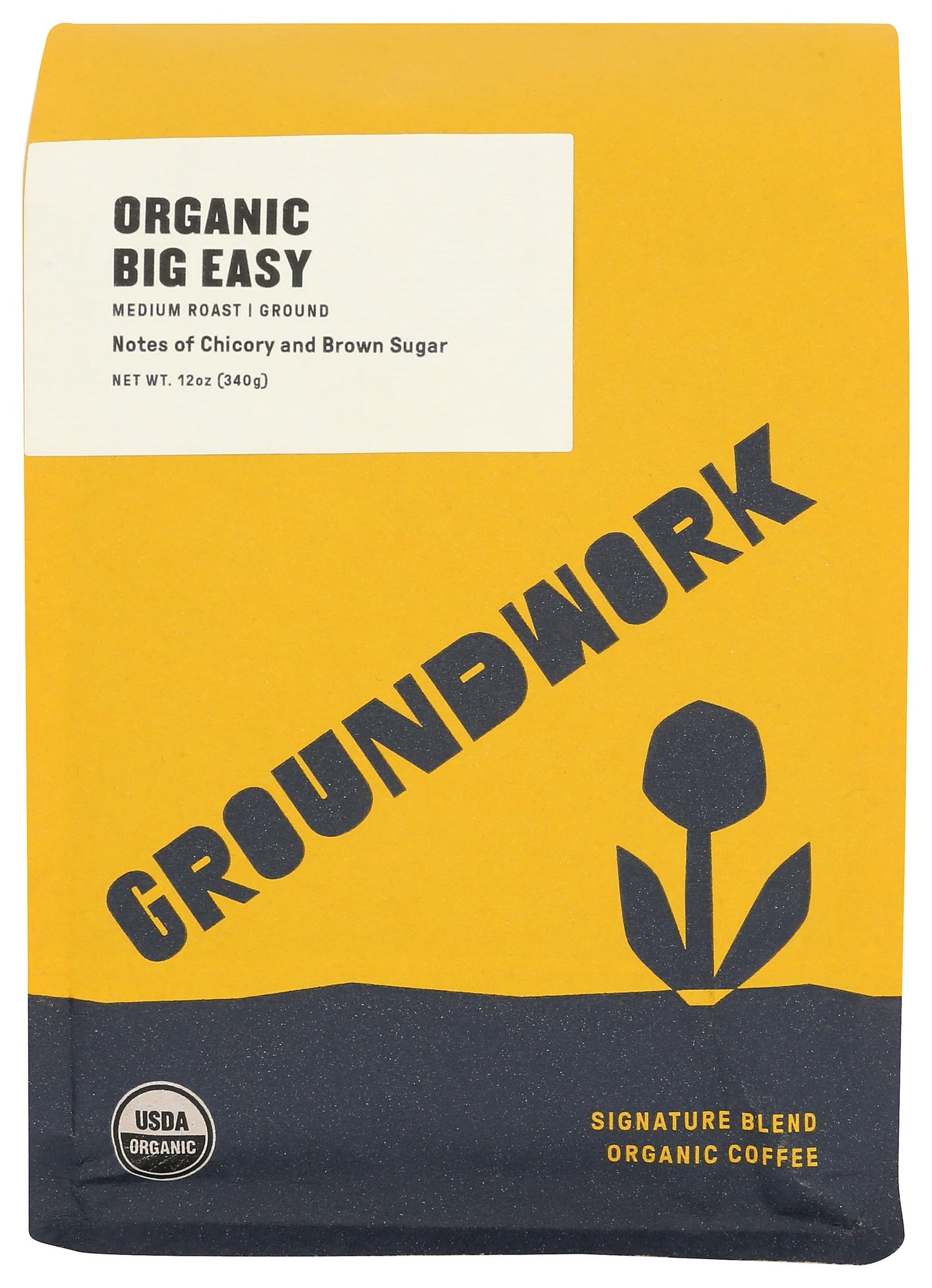Groundwork Coffee Co Organic Big Easy Ground Coffee, 12 Oz