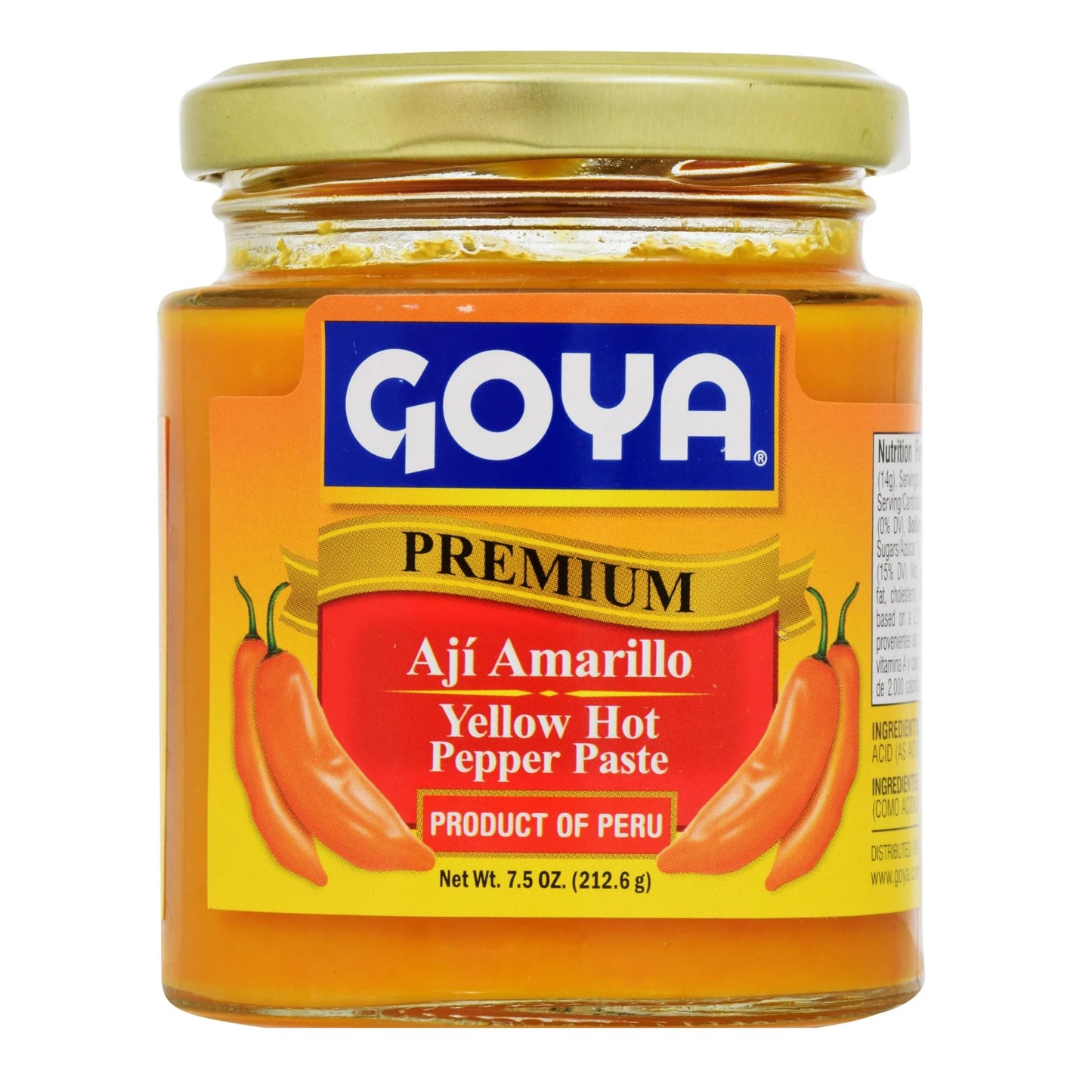 Aj   Amarillo Paste by Goya, Yellow Hot Pepper for Latin Cooking, Peruvian Chili Paste for Sauces, Marinades & Stews, Pasta de A