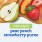 Gerber Organic Peach Strawberry Baby Food, 3.5 Oz Pouch