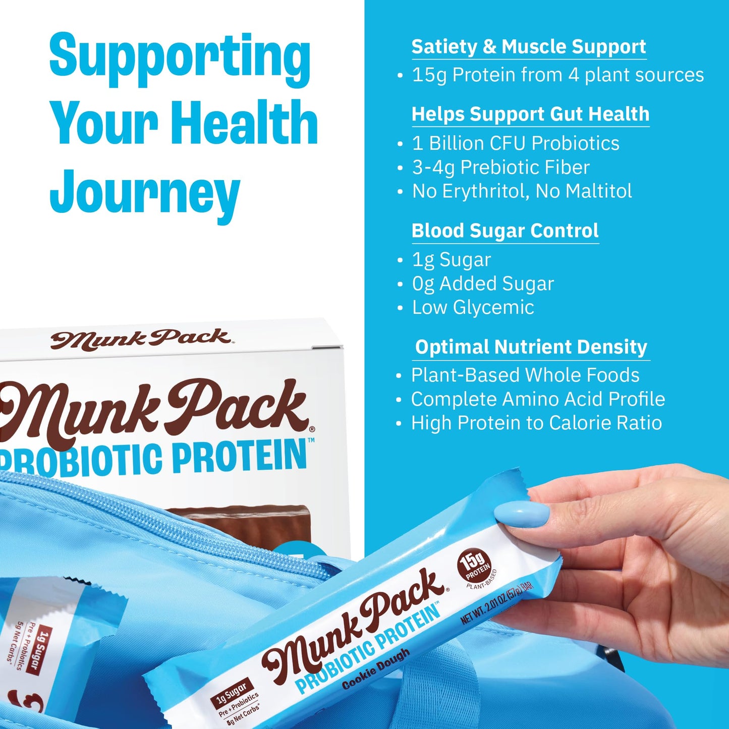 Munk Pack Keto Protein Bars, 15g Protein, 1g Sugar, 4g Net Carbs, Plant-Based, Gluten-Free, 12 Count