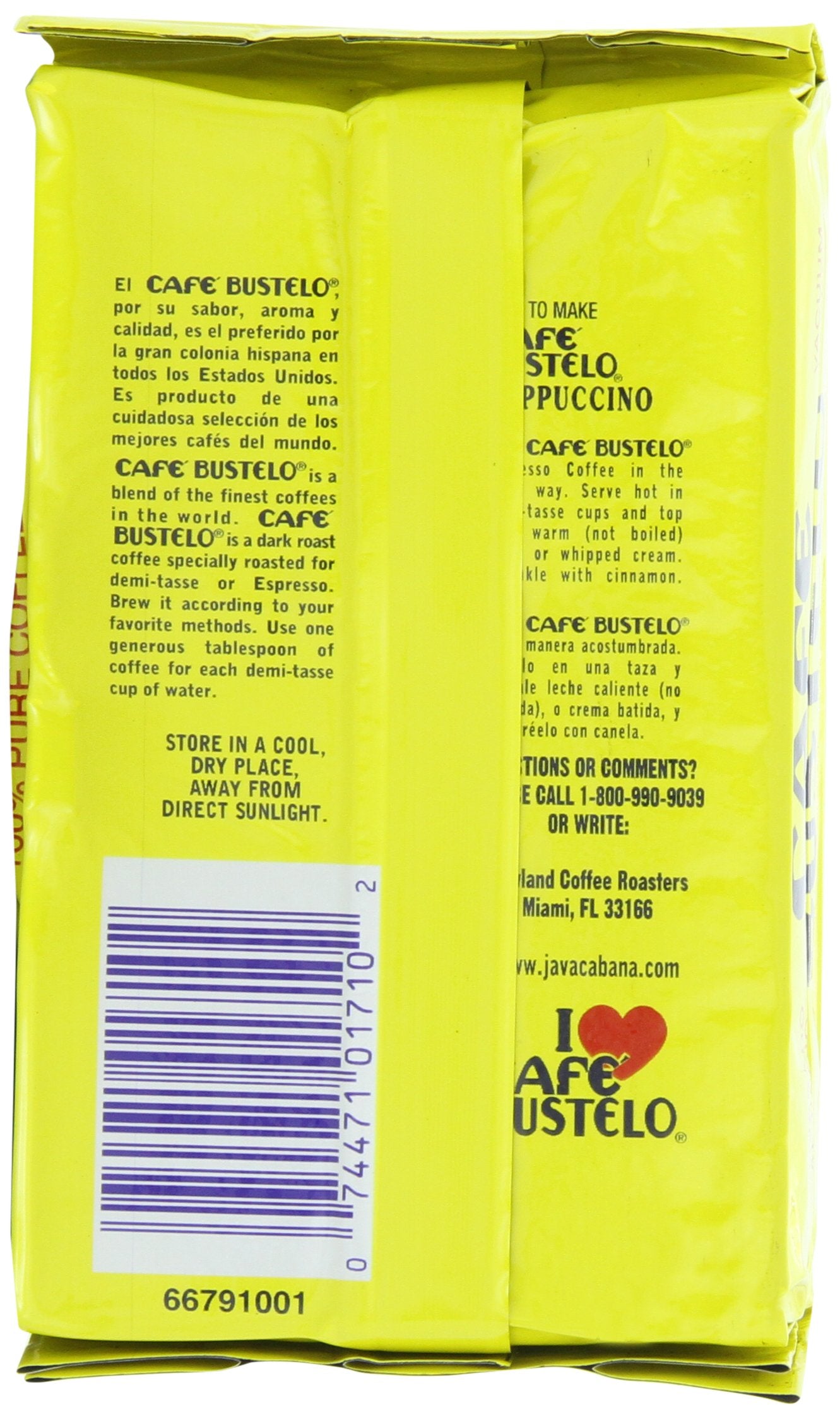 Caf   Bustelo Coffee, Espresso Ground Coffee Brick, 6 Ounces, 28 Count
