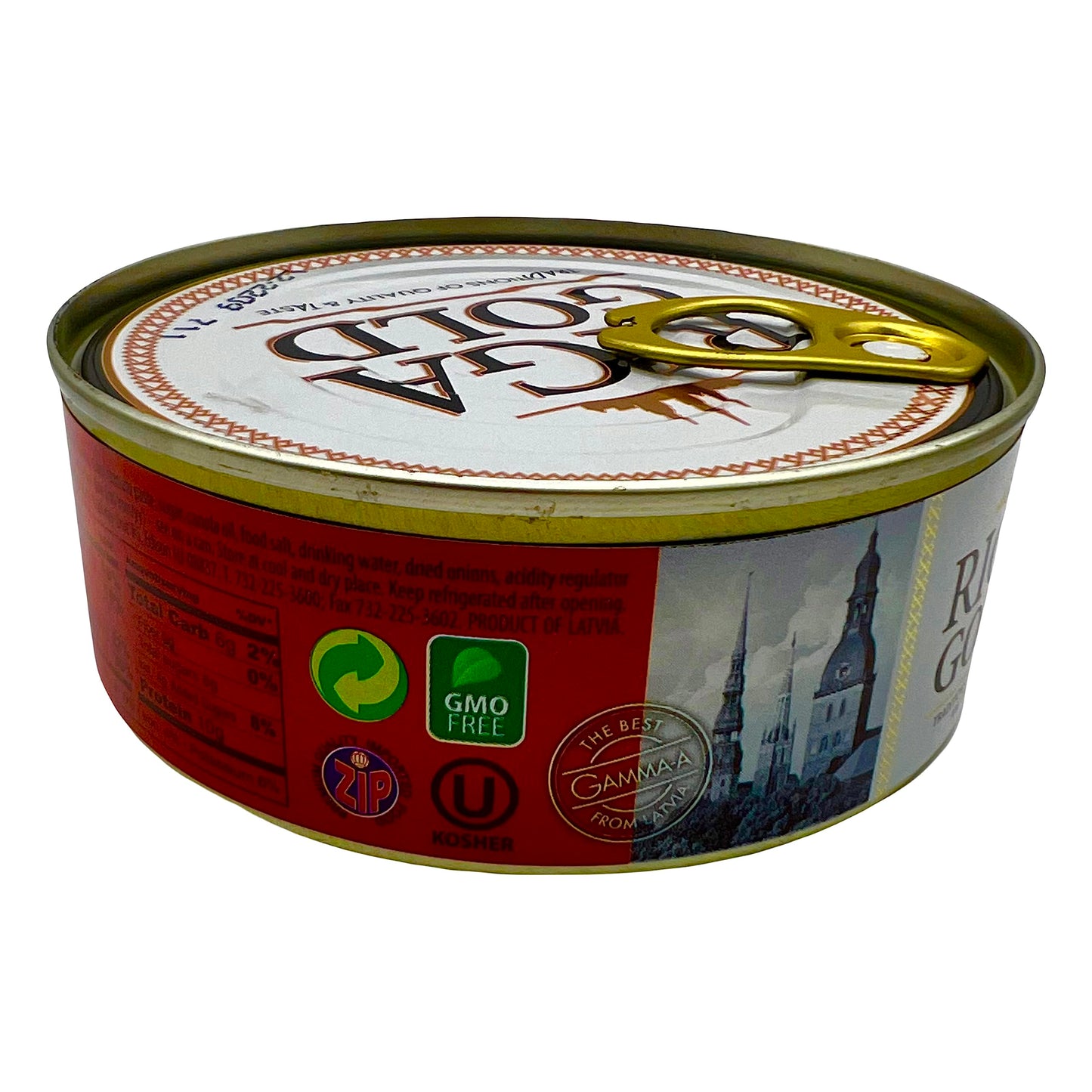 Riga Gold Atlantic Mackerel In Tomato Sauce 240G 8.5Oz Latvia Gmo Free (Pack 12)