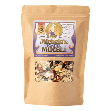 Micheles Granola - Toasted Muesli - Handmade Non-GMO Whole Grain Oats - Free of Gluten, Soy, Wheat, Dairy, Added Oils & Refined