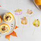 Gyufise 36Pcs Little Pumpkin Cupcake Toppers Fall Baby Shower Decorations Floral Pumpkin Cake Toppers For Thanksgiving Fall Baby