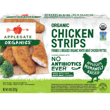 Applegate Farms, Chicken Strips Organic Frozen, 8 Ounce
