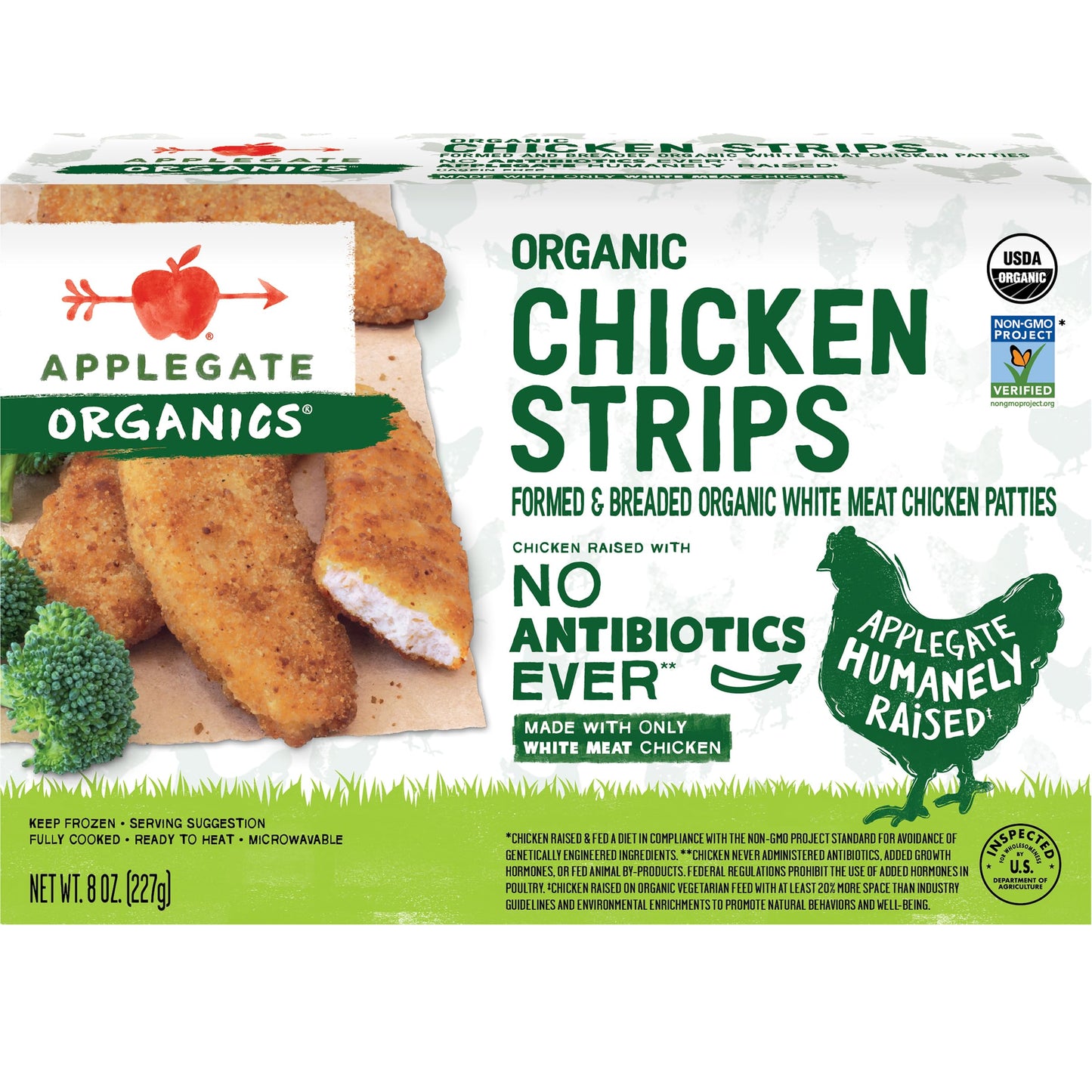 Applegate Organic Chicken Strips, 8 oz (Frozen)