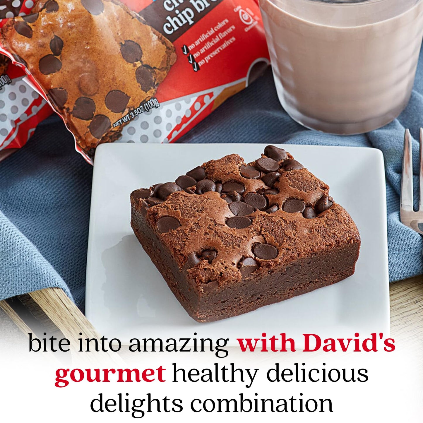 Davids Cookies Gluten-Free Chocolate Chip Cookies and Brownies - Gourmet Bakery Desserts Ideal for a Delightful Food Gift for F