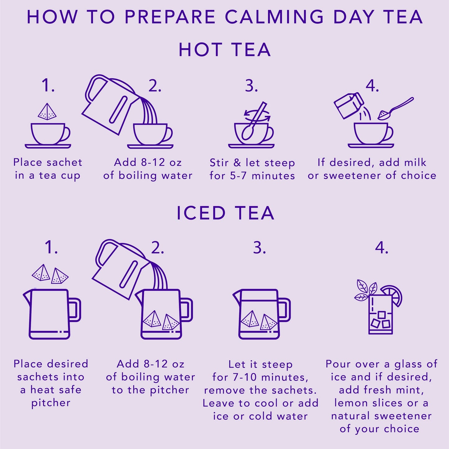 Calming Day Herbal Tea (1.65 Oz, Pack Of 18 Tea Bags) – Relaxing Caffeine-Free Tea With Lavender, Rosehips And Lemongrass – Gift For Focus, Clarity, Relaxation And Wellness