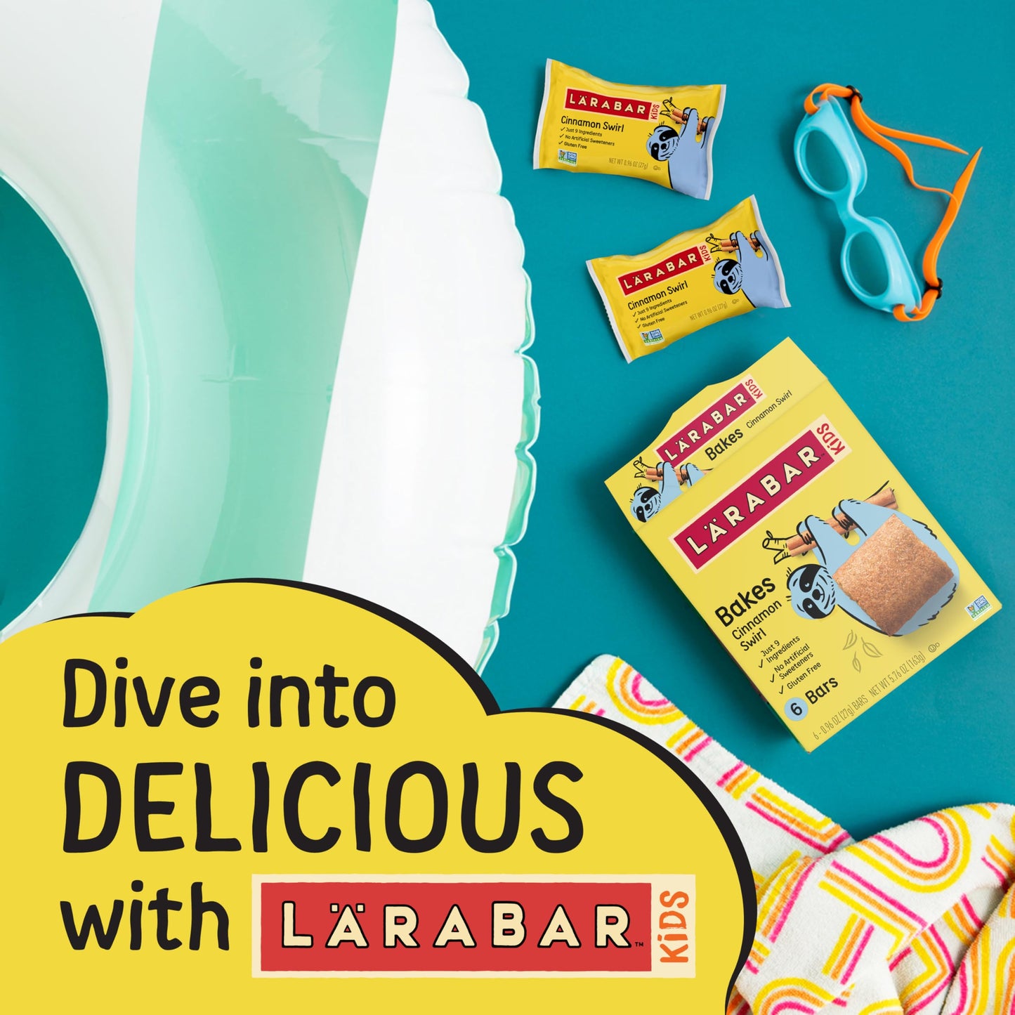 Larabar Kids, Bakes Cinnamon Swirl, Gluten Free Snack Bars, 6 Ct, 5.76 Oz