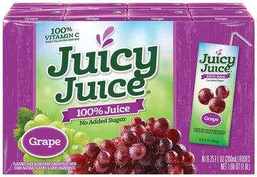 Juicy Juice Slim 8 Pack, Grape, 6.75 Ounce Boxes (Pack of 4)
