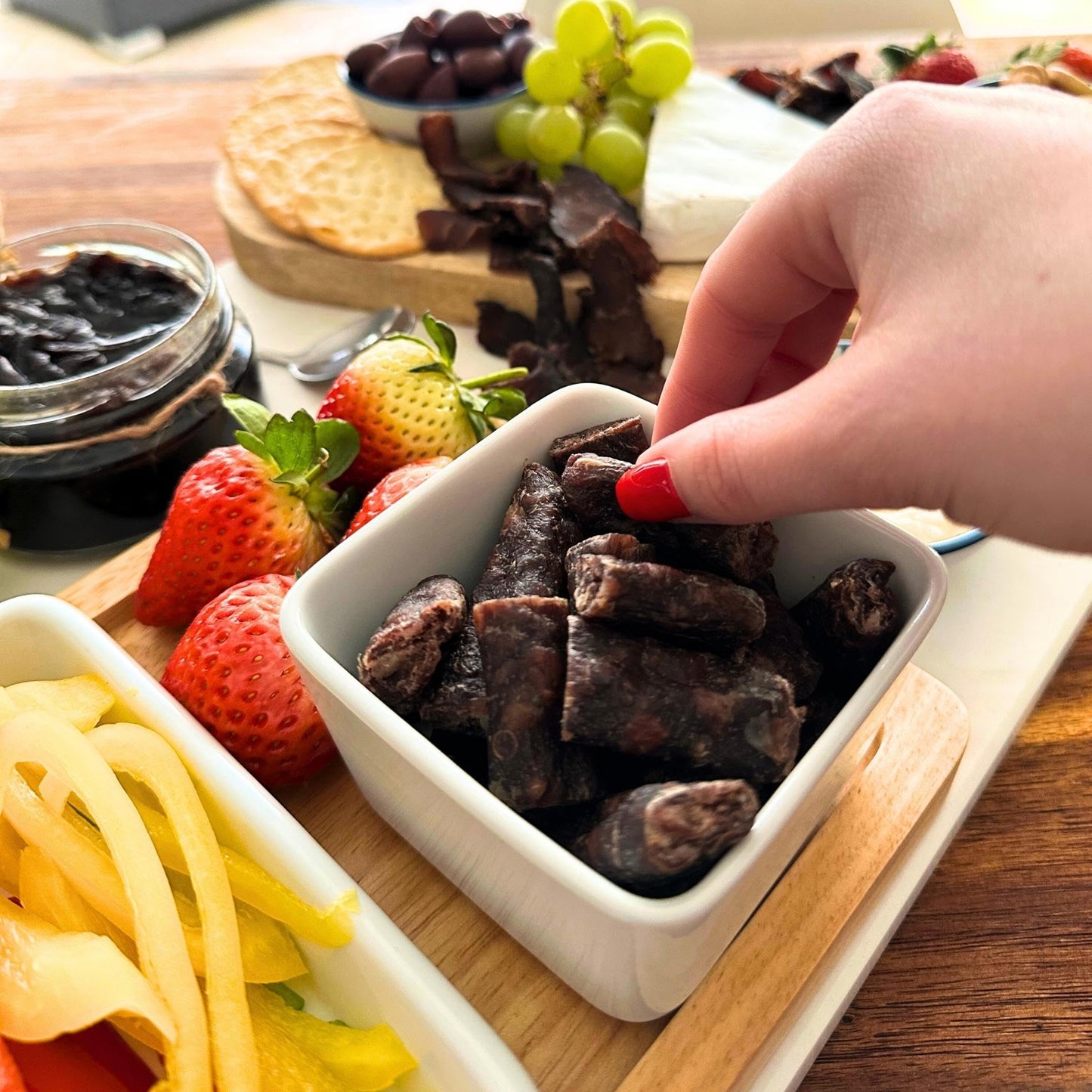 Brooklyn Biltong - Meat Stick Bites - Whole-Wors - Air Dried Grass Fed Beef Snack - Whole30 Approved, Paleo, Keto, Gluten Free,