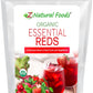 Z Natural Foods Organic Essential Reds, Organic Juice Powder, Super Blend Of 10 Red Fruits And Vegetables, Superfood Smoothie Po