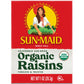 Sun-Maid Organic California Sun-Dried Raisins - (72 Pack) 1 oz Snack-Size Box - Organic Dried Fruit Snack for Lunches, Snacks, a