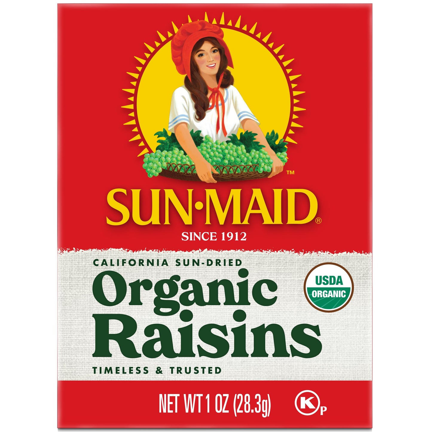 Sun-Maid Organic California Sun-Dried Raisins - (72 Pack) 1 oz Snack-Size Box - Organic Dried Fruit Snack for Lunches, Snacks, a
