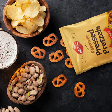 Haddar Gluten Free Pressed Honey Pretzels, 5oz (3 Pack) | Thin & Crisp, Low Calorie, Kosher for Passover