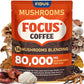 Fidus 16 in 1 Mushroom Coffee with 80 000mg Adaptogenic Mushrooms with Ashwagandha  Probiotic  Magnesium and Lions Mane Instant Mushroom Coffee for Focus  Energy  Immunity & Digestion  40 Servings