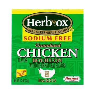 HERB-OX Chicken Bouillon Packets, Sodium Free, 1.5 oz, Pack of 12