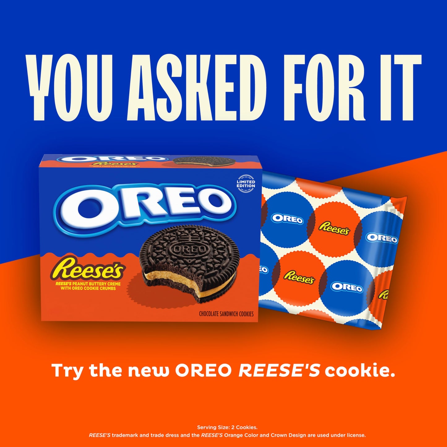 OREO REESES Peanut Buttery Creme Chocolate Sandwich Cookies  Limited Edition  10.81 oz