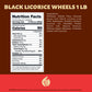 Italian Black Licorice Wheels | 1-Pound Bag | Broadway Wheels Retro Treats