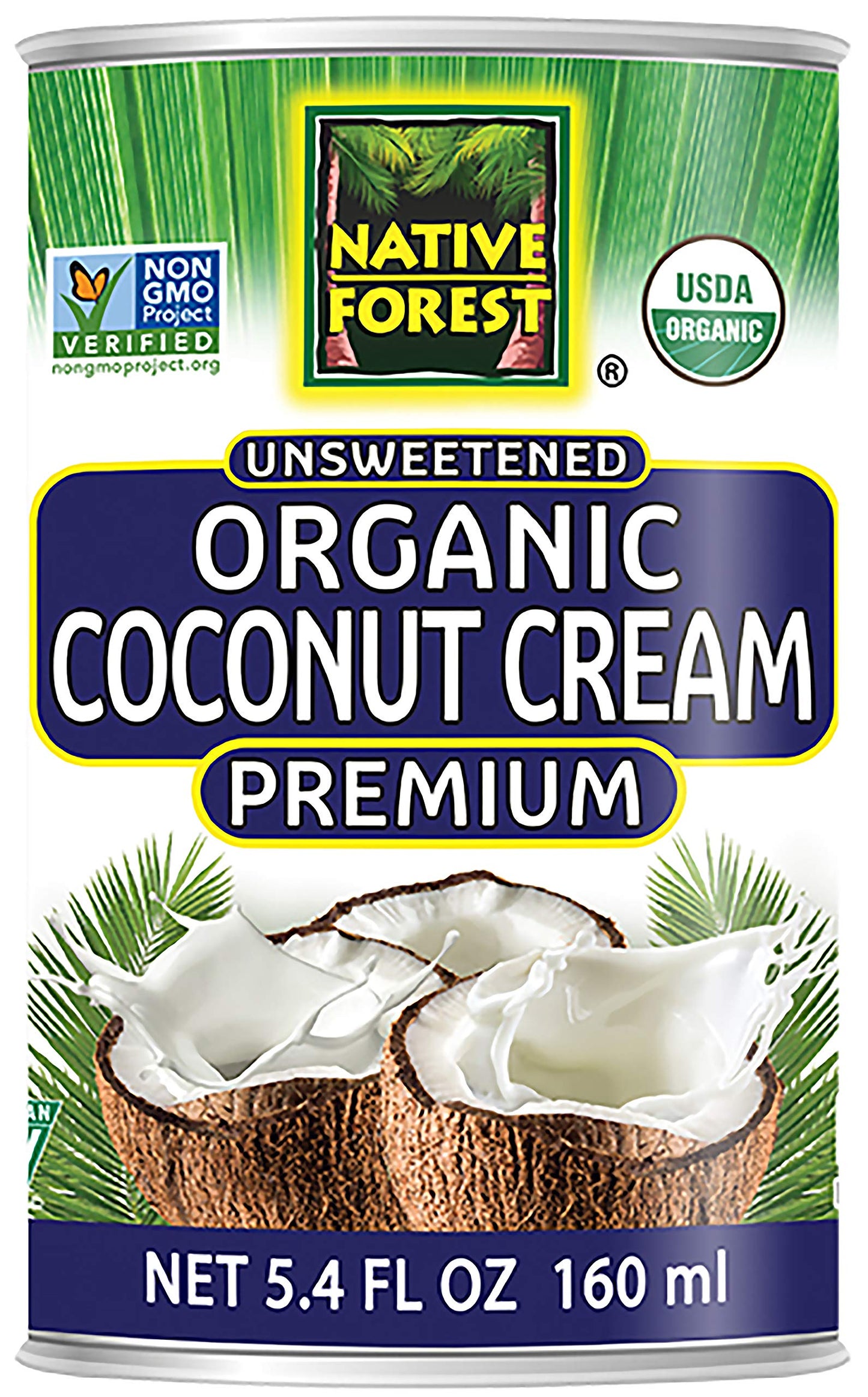 Native Forest Organic Coconut Cream, Dairy Free, Non-GMO, 5.4 Fl Oz (Pack of 12)