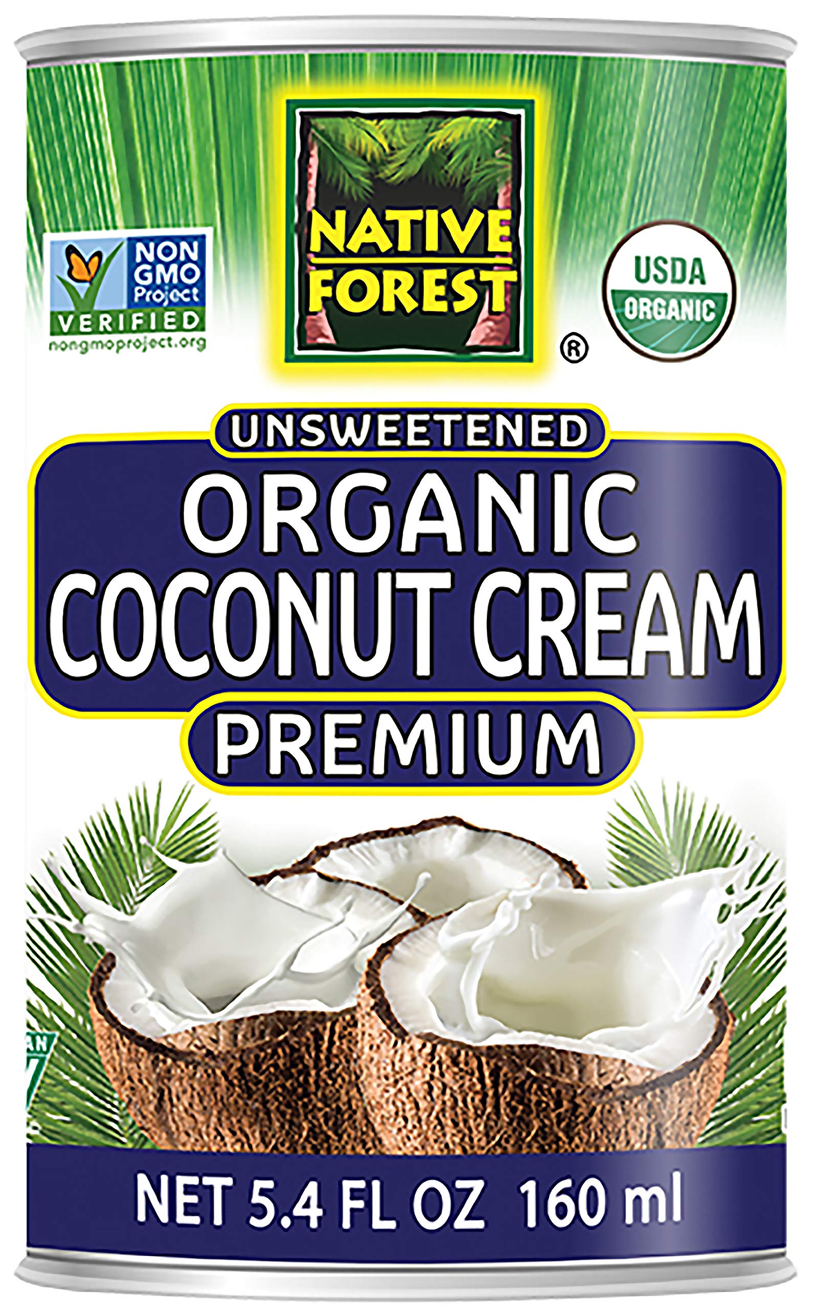 Native Forest Organic Coconut Cream, Dairy Free, Non-GMO, 5.4 Fl Oz (Pack of 12)