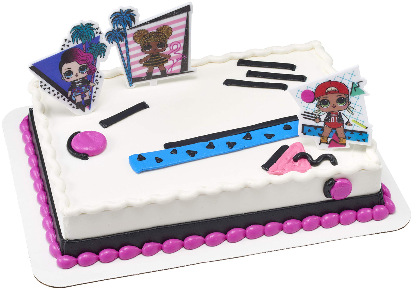 DecoPac Cake Topper L.O.L. Surprise! Born to Sparkle, Plastic, Pink and Purple, Model 27139
