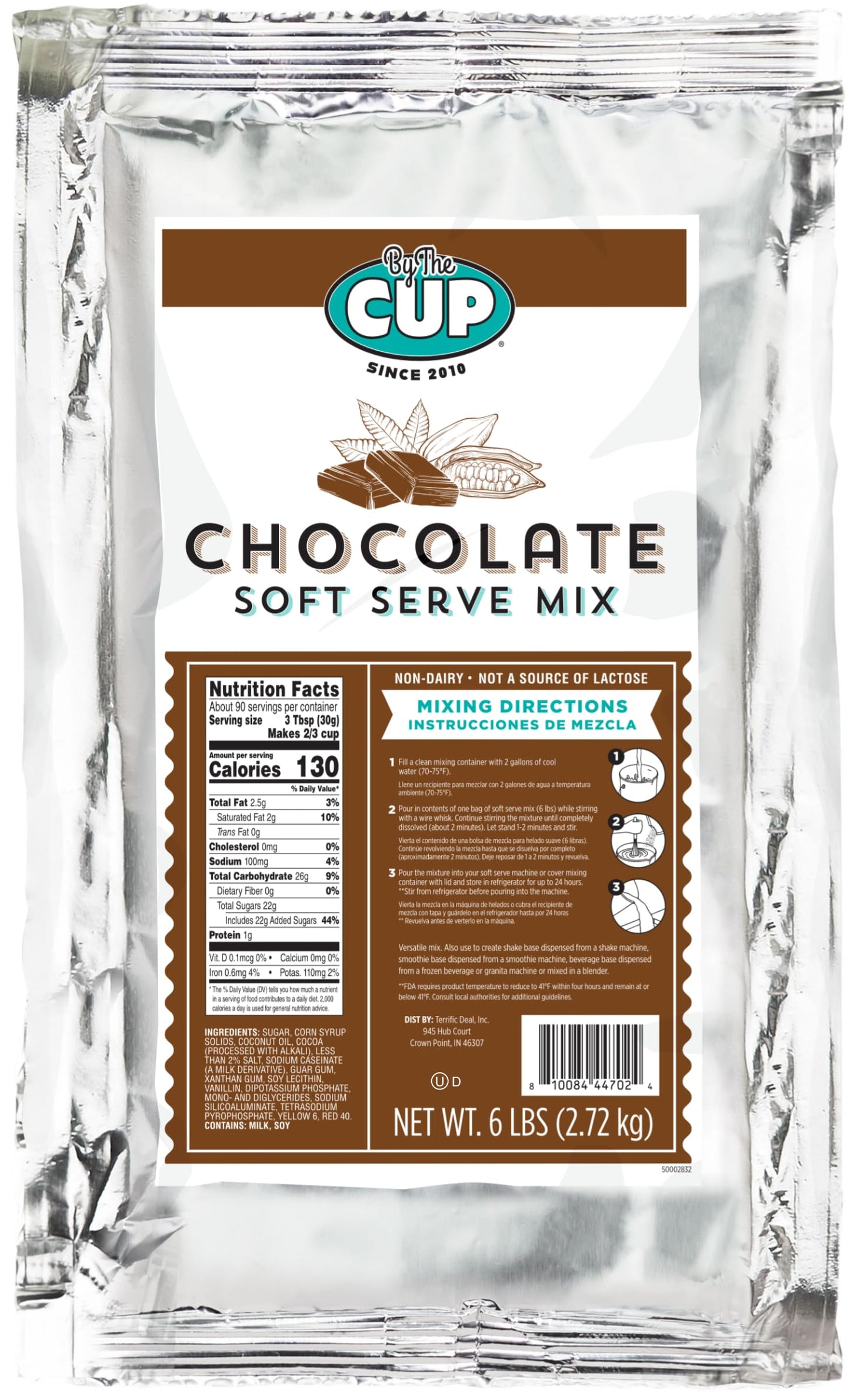 By The Cup Non-Dairy Soft Serve Mix Variety, Gluten Free, 1 Of Each Flavor: 6 Lb Bag: Chocolate And Vanilla