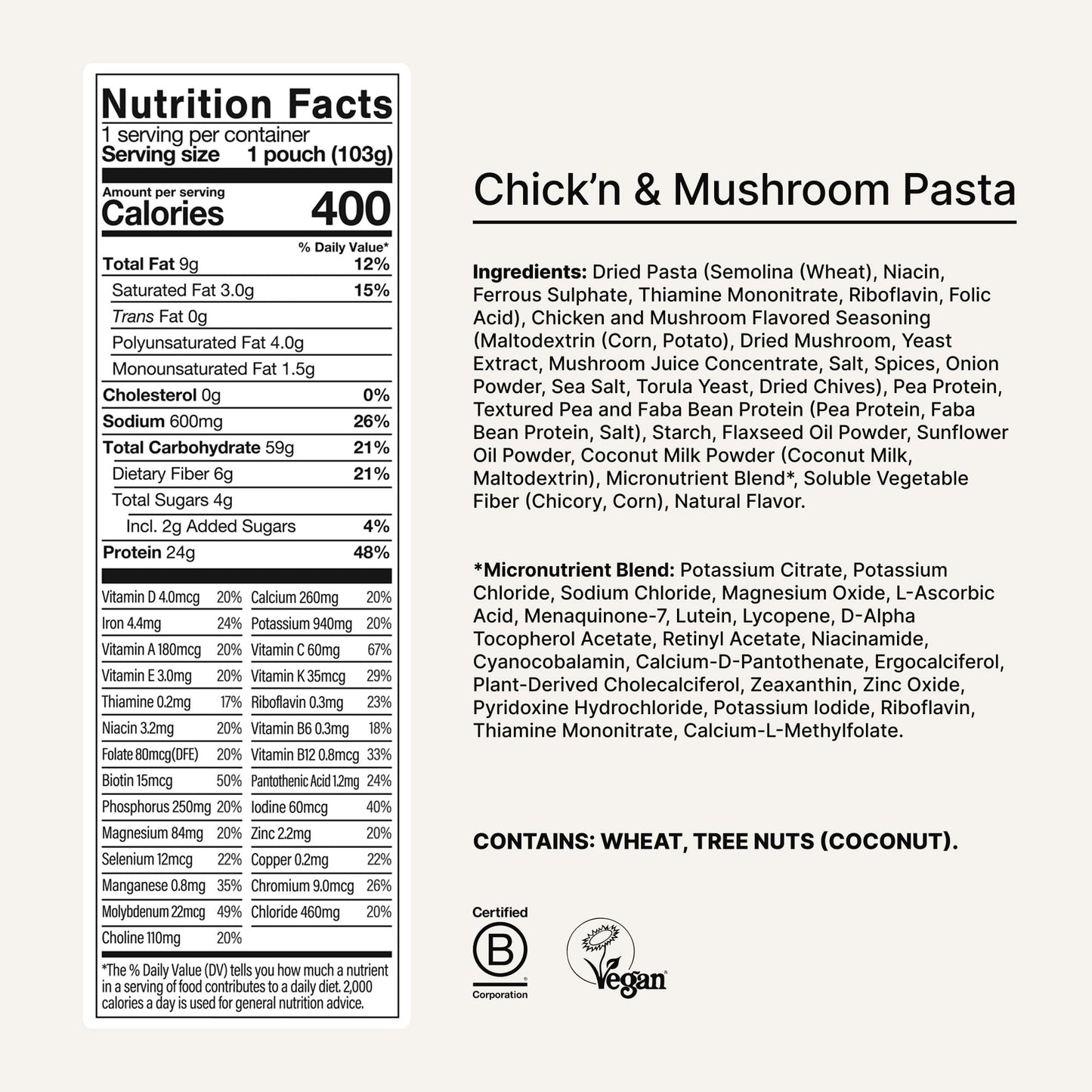 Huel Hot and Savory Meal Packs | Chickn & Mushroom | Up to 25g Protein Plant Based Instant Meal | 27 Vitamins and Minerals | 10