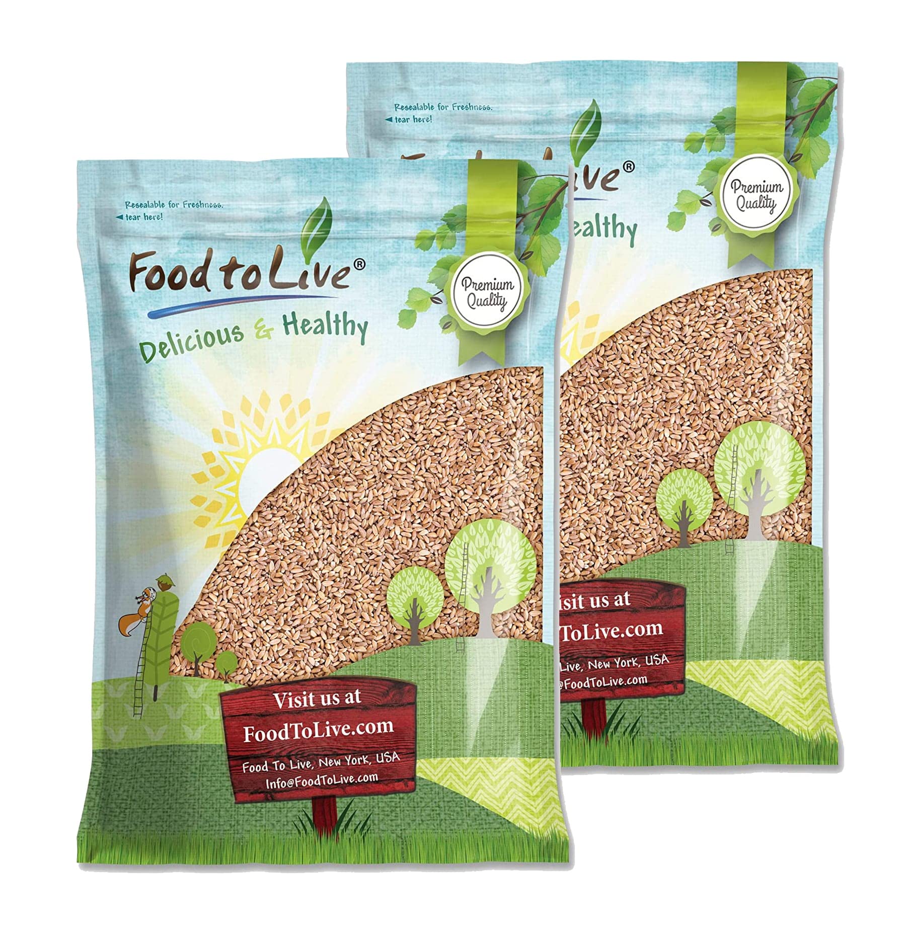 Food to Live Pearled Farro Grain, 16 Pounds - Kosher, Vegan, Whole Grain in Bulk, Good Source of Dietary Fiber, Protein and Iron