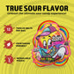 Sour Slaps 3-Pack Sour Candy Belts - Chewy, Vegetarian, 8 Flavors, Rainbow, Multi-color, Medium Size