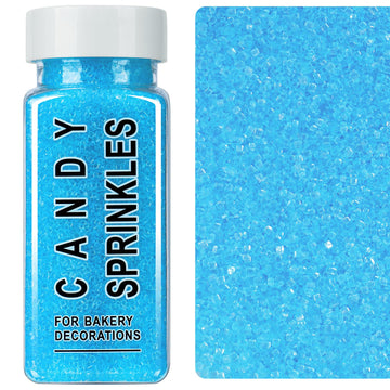 Blue Sprinkles, Light Blue Sanding Sugar Crystals, 4.6 oz Edible Sparkling Sugar for Baking Topping, Cupcakes, Cookies, Ice Crea