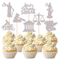 24 Pcs 2024 Lawyer Graduation Cupcake Toppers Glitter Case Closed Court Law School Survivor Cupcake Picks For For 2024 Graduatio