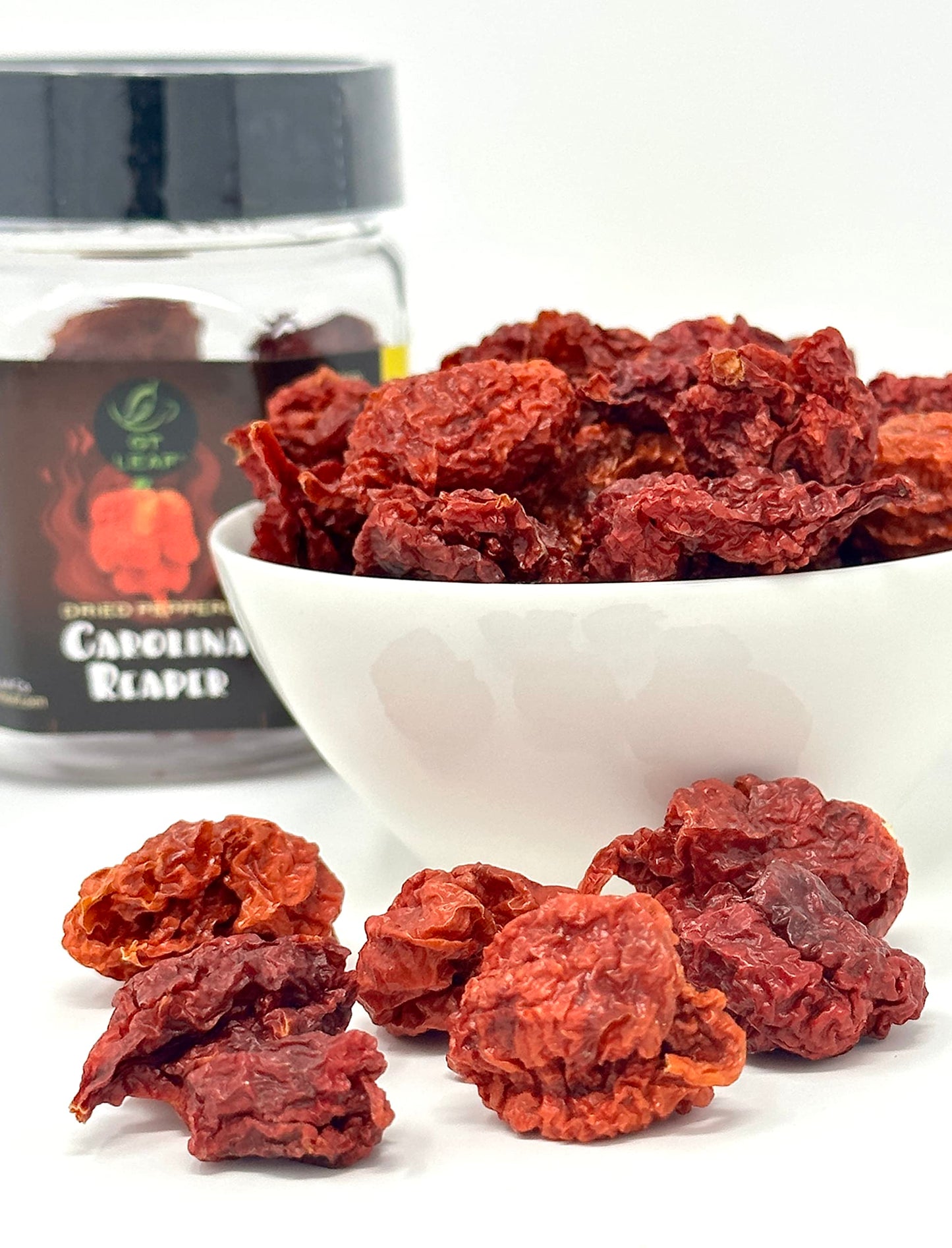 G GT LEAF Whole Dried Carolina Reaper Chili Peppers, 8 Count, Bonus Peppers, Color A3019