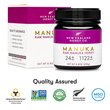New Zealand Honey Co. Raw Manuka Honey Umf 24+ / Mgo 1122+, Umf Certified / 8.8Oz