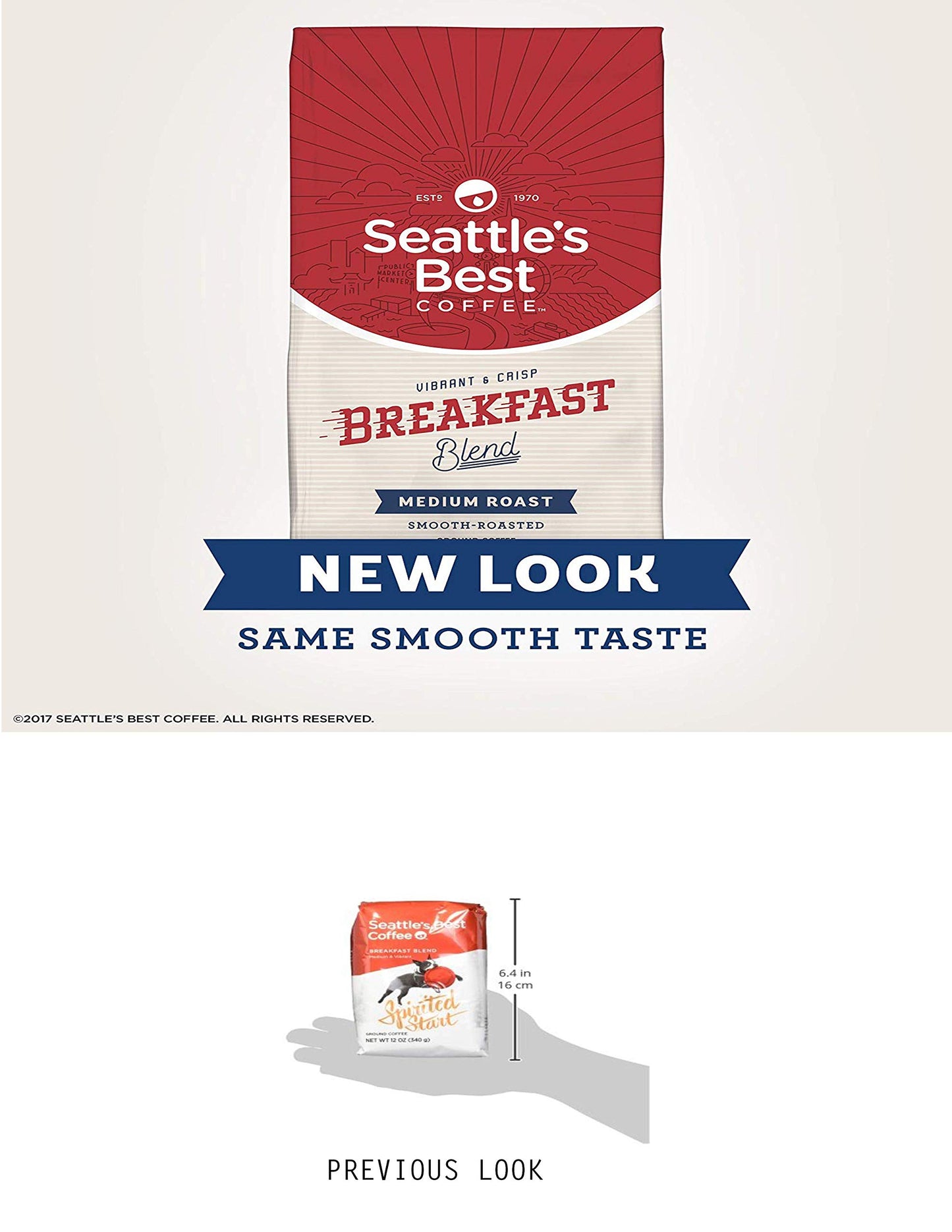 Seattle’S Best Coffee Breakfast Blend Medium Roast Ground Coffee, 12-Ounce Pack Of 2