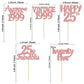 Gyufise 30Pcs Rose Gold Vintage 1999 Cupcake Toppers Glitter Happy 25Th Cheers To 25 Fabulous 25Th Birthday Cupcake Picks 25Th B