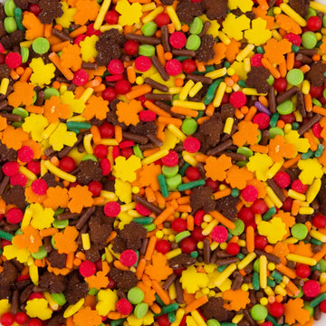 Sentovac Thanksgiving Autumn Sprinkles Edible Maple Leaves Fall Confetti Sprinkles for Cake Decorating Cookie Cupcake Topper Bak