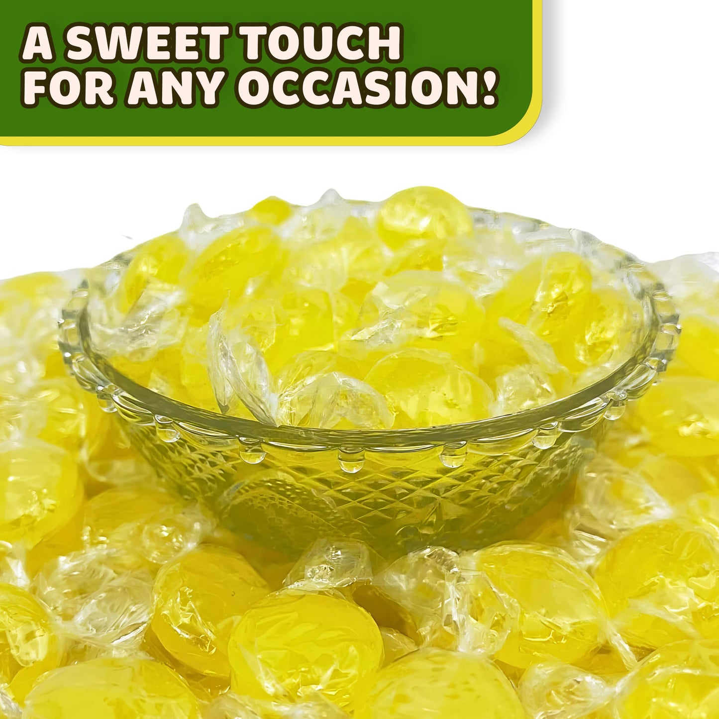 Arcor Lemon Drops Sugar Free Candy - Hard Candy Bulk - 2 Pound Of Approx 150 Sugar Free Mints Candies - Bulk Candy Individually