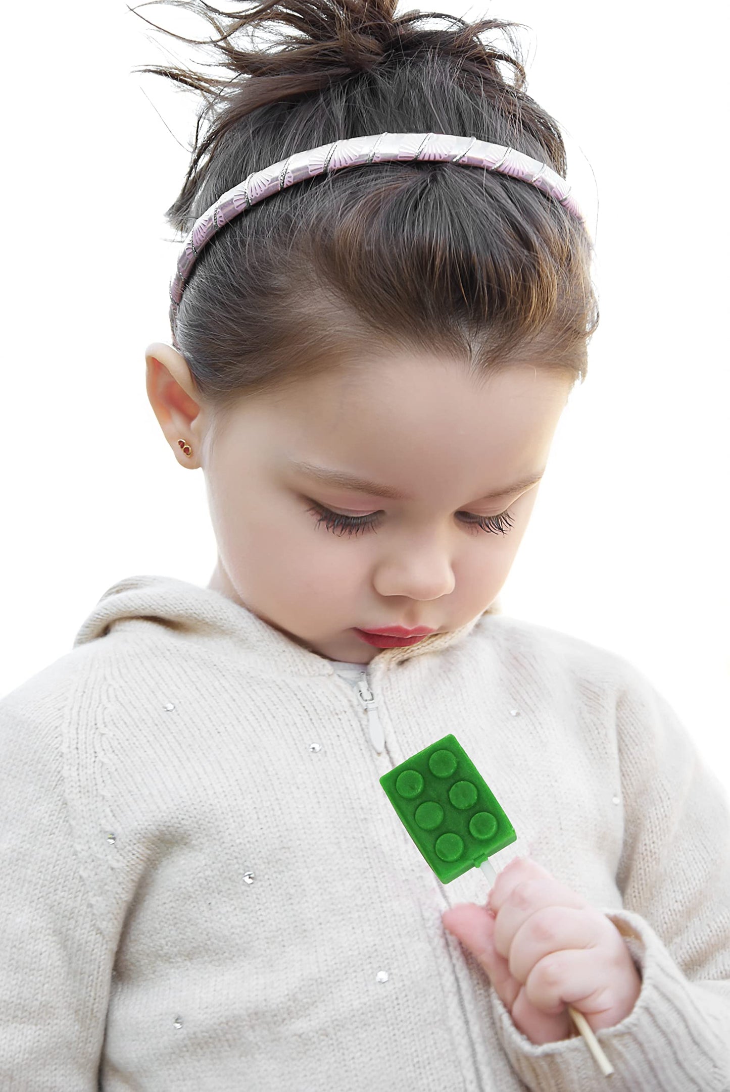 Brick Building Block Party Suckers - 12 Pack Brick Lollipops for Brick Birthday Party Favors - Sweet Color Brick Candy for Brick