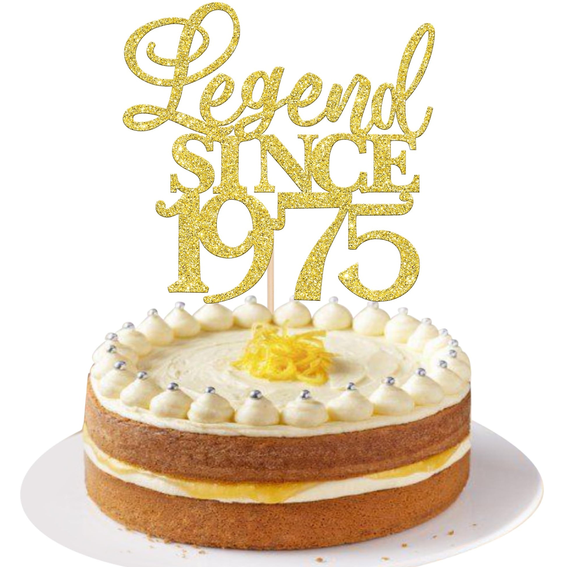 Rsstarxi 1 Pack Legend Since 1973 Cake Topper Fifty Cheers To 50Th Birthday Hello 50 Funny 50 And Fabulous Cake Pick Decoration For 50Th Birthday Wedding Anniversary Party Cake Decorations Glitter