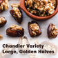 Wilderness Poets California Walnuts - Organic, Raw, Chandler Heirloom Variety - Golden, Blonde Halves - (8 Ounce - 227G)