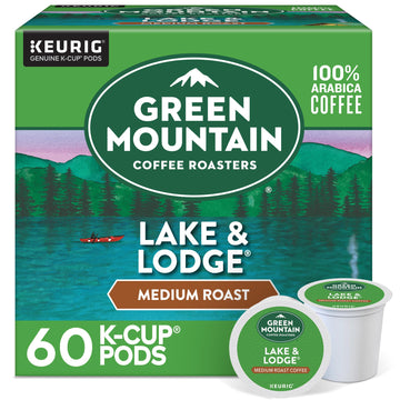 Green Mountain Coffee Roasters Lake and Lodge Blend Keurig Single-Serve K-Cup pods, Dark Roast Coffee, 60 Count (6 Packs of 10)
