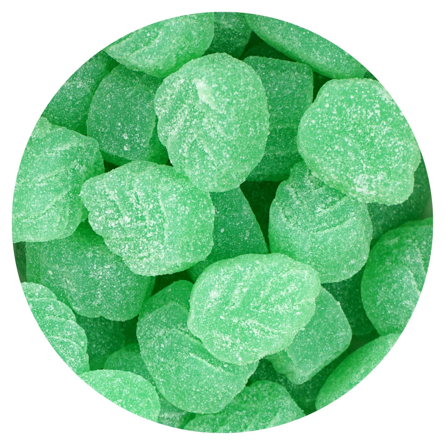 Spearmint Leaves, 1 Pound Bulk Bag Gummy Spearmint Candy, Green Candy, The Hampton Candy Company
