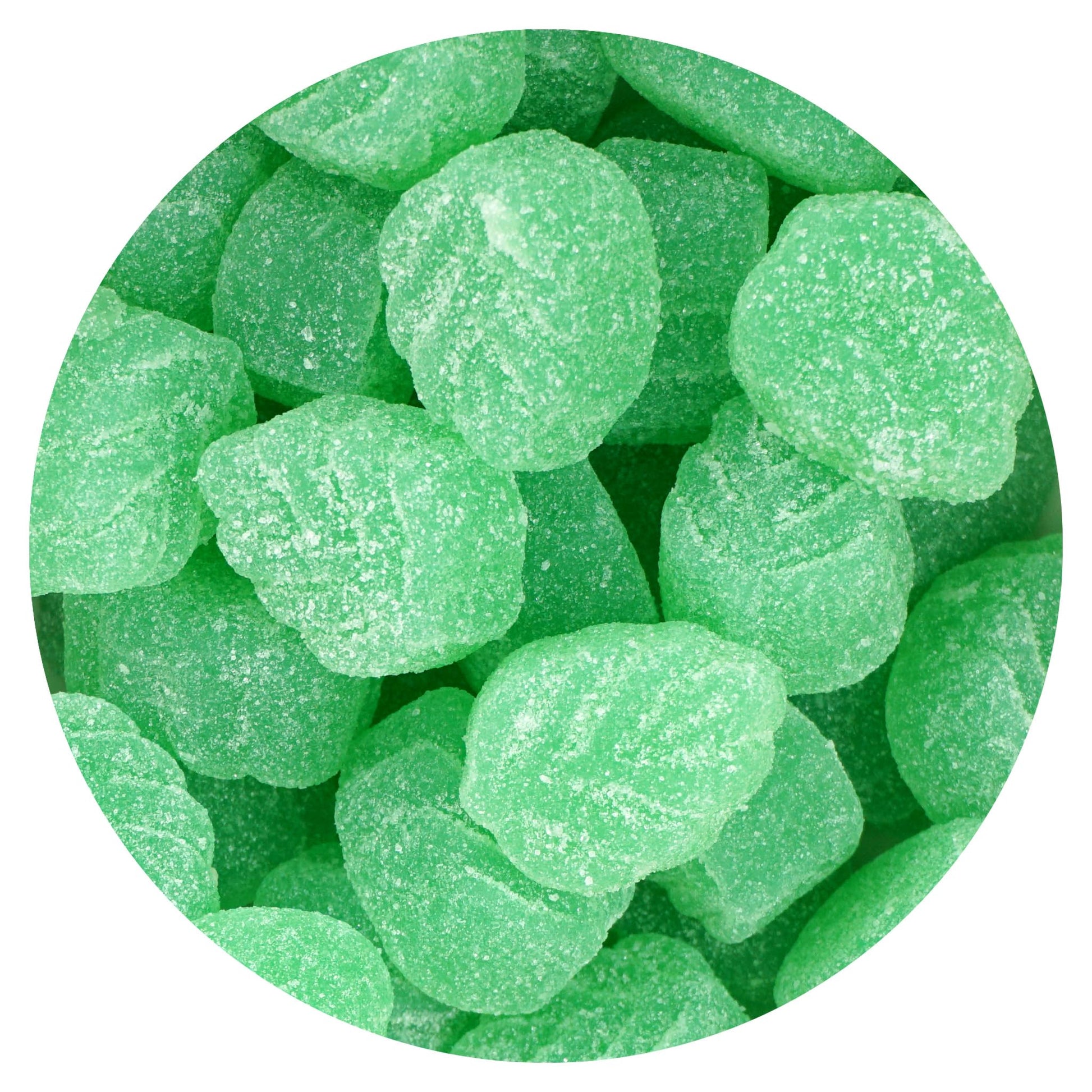 Spearmint Leaves, 1 Pound Bulk Bag Gummy Spearmint Candy, Green Candy, The Hampton Candy Company