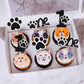 Gyufise Dog Paw Cupcake Toppers, 24 Pcs, Glitter, 2.4 inches, Black, First Birthday Party Decorations