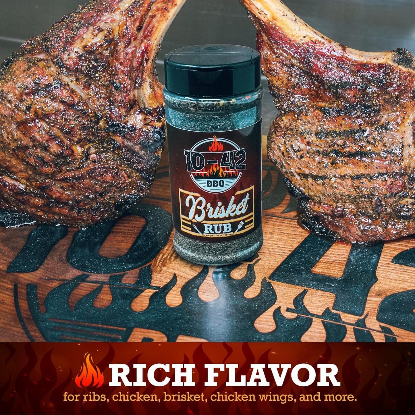 Five Star Seasonings BBQ Brisket Rub, All-Natural Spice Seasoning, 10.5 oz, No MSG, Ideal for smoky aroma and Grilling