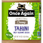 Once Again Organic Sesame Tahini, 16oz - Salt Free, Unsweetened - USDA Organic, Gluten Free, Vegan, Kosher, Peanut Free - Glass 
