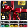 Mon  Gasque Edible Luster Dust Edible Glitter For Cocktails 12Pcs Set - Ideal Baking Gifts For Women - Premium Edible Halloween