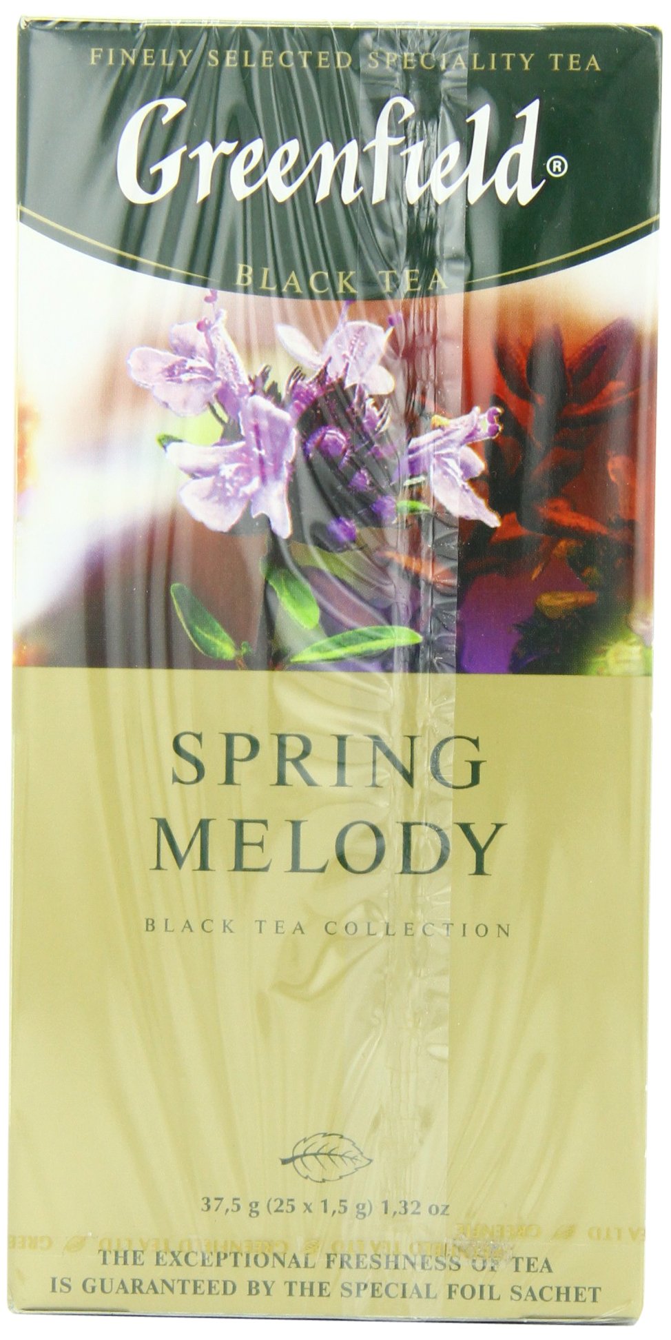 Greenfield Spring Melody Black Tea Fruit & Herbal Collection 25 Teabags The Execptional Freshness Of Tea Is Guranteed By The Spe