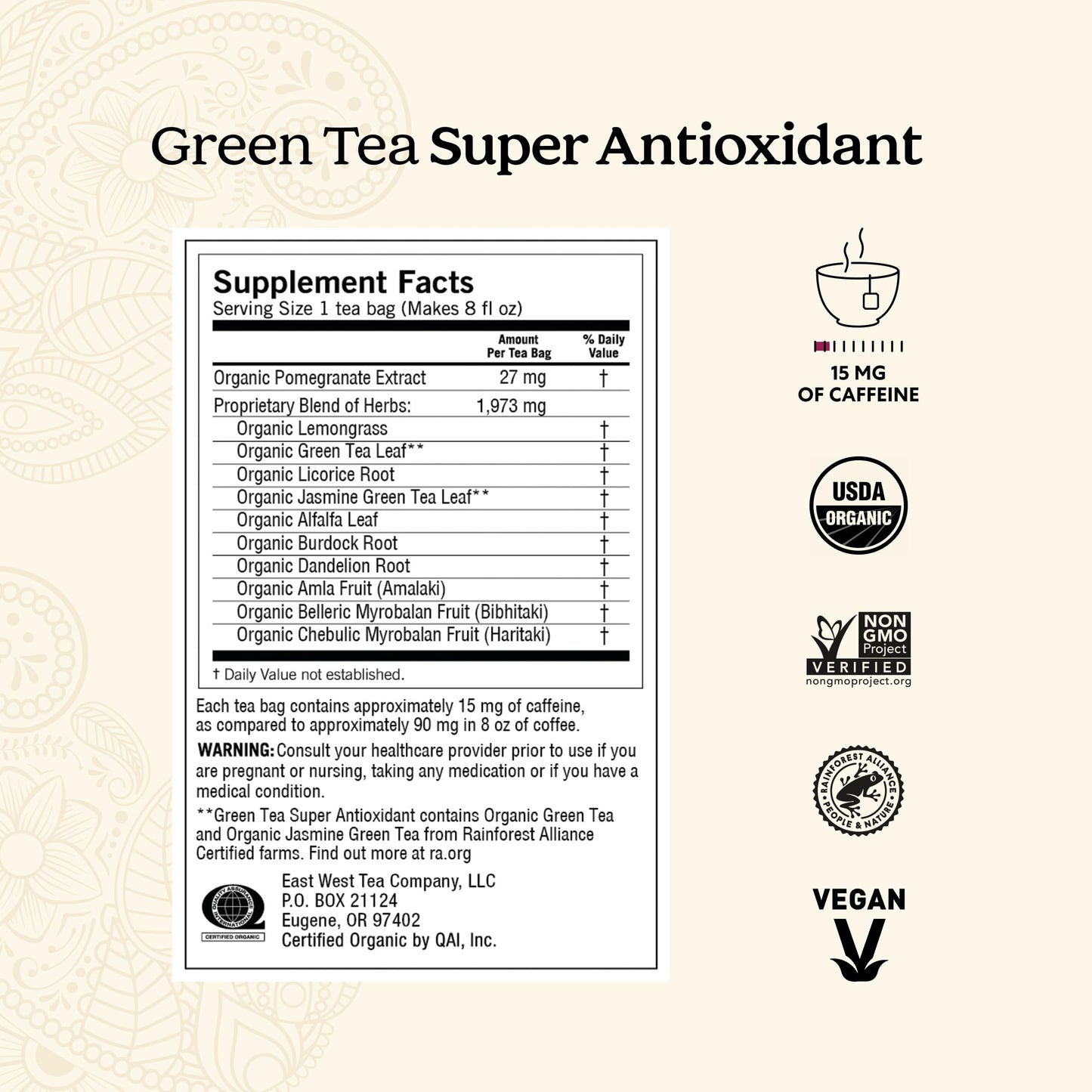 YOGI TEA Green Tea Variety Pack - 16 Tea Bags (4 Pack) - Organic Caffeinated Sampler